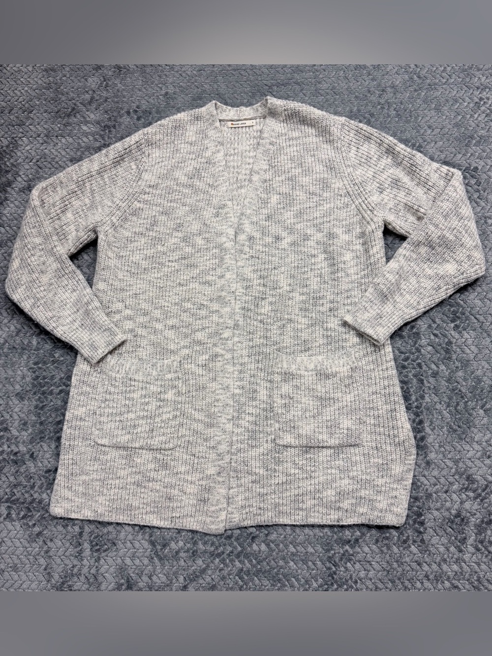 Marine Layer Gray Marl Open Front Cardigan Sweater Size Small